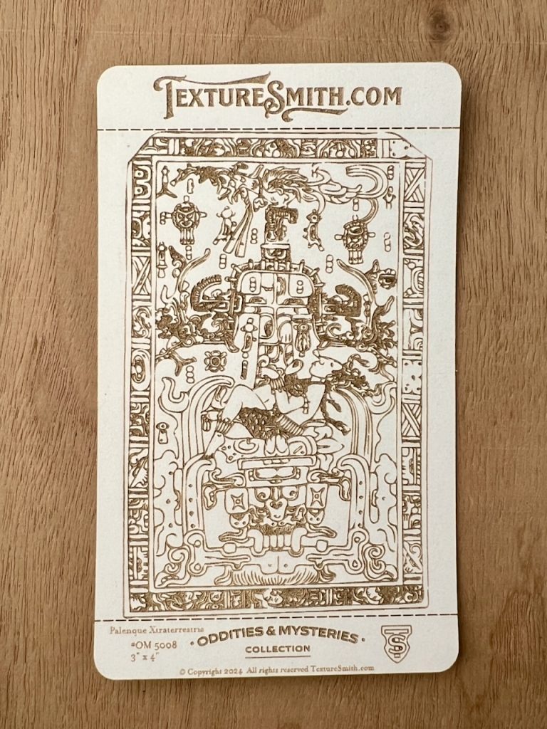Palenque Xtraterrestria Laser EtchedTexture Paper Card OM5008