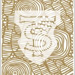 Abstract botanical patterns with circular designs.