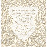 Leaf pattern design with botanical theme.