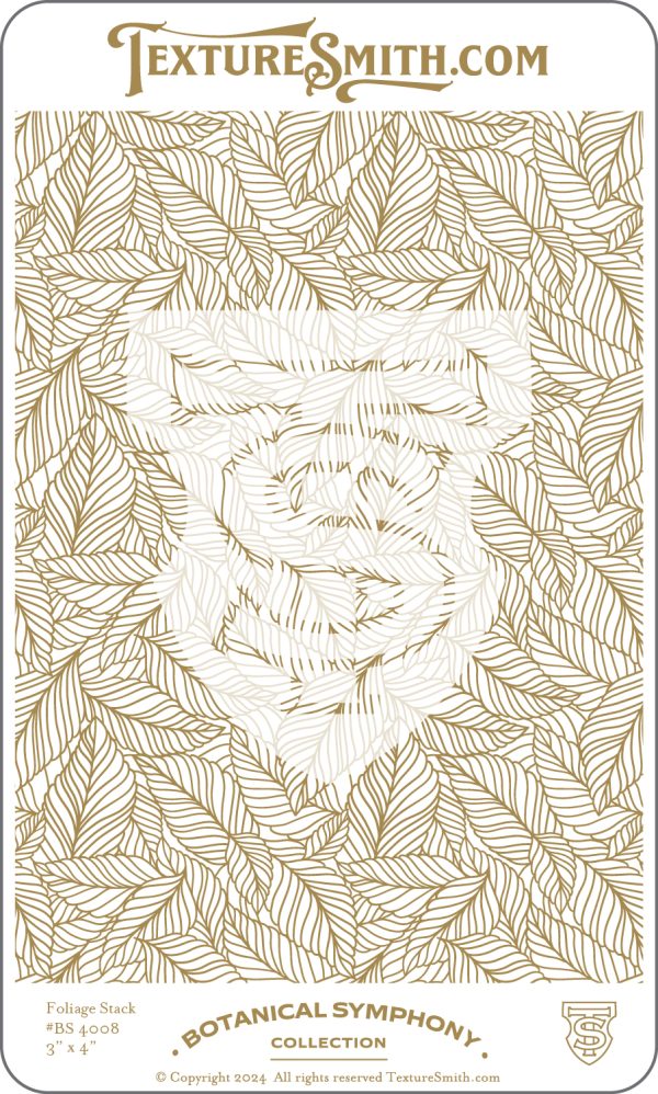 Leaf pattern design with botanical theme.