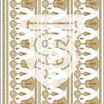 Ornate lotus pattern in gold design.