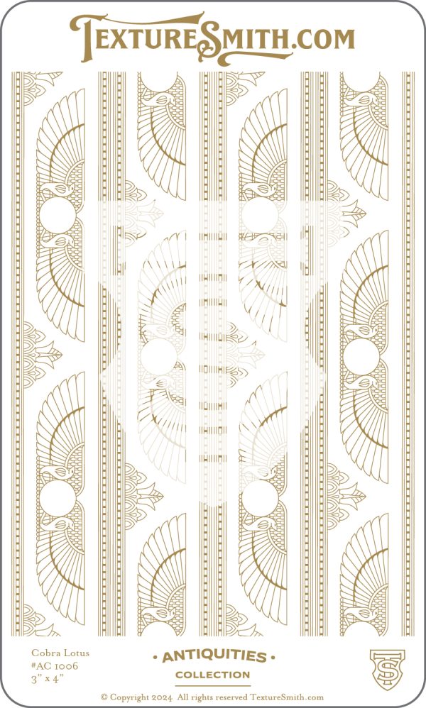 Ornate Egyptian-inspired pattern with lotus motifs.