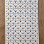 Geometric pattern design on wooden texture sheet.