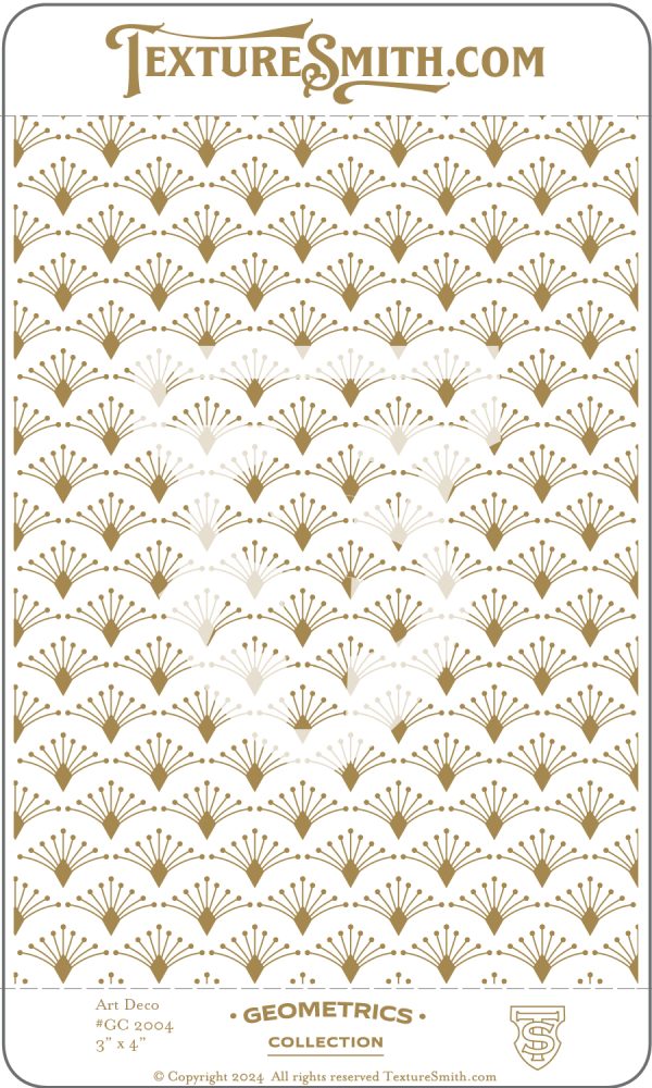 Art Deco geometric pattern in gold.