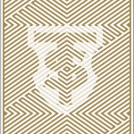 Geometric pattern with optical illusion design.