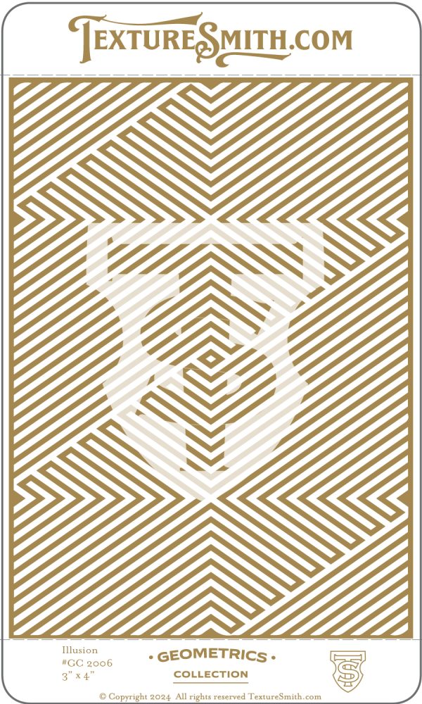 Geometric pattern with optical illusion design.