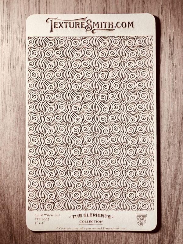 Swirl pattern texture on wooden background.