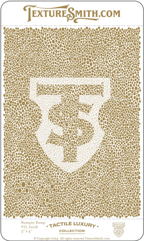 Textured pattern with abstract design and logo.
