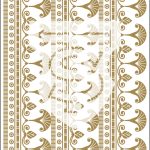 Decorative antique pattern with floral elements.