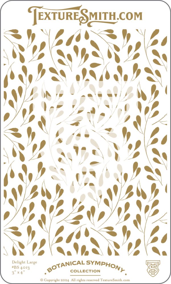 Botanical pattern with brown leaf design.