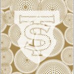 Decorative circular pattern with textured design.