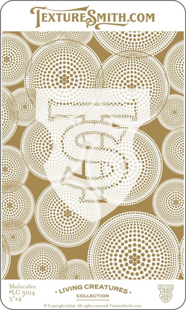 Decorative circular pattern with textured design.