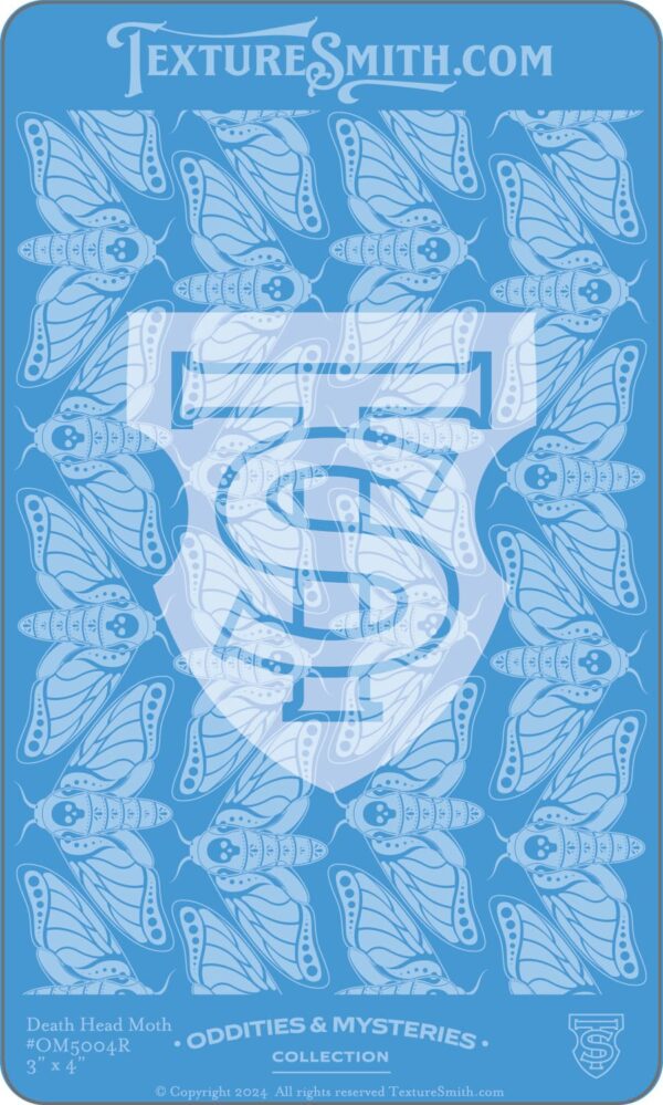 Moth pattern on blue background
