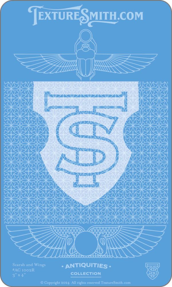 Blue emblem featuring a shield with dollar sign and wings above.