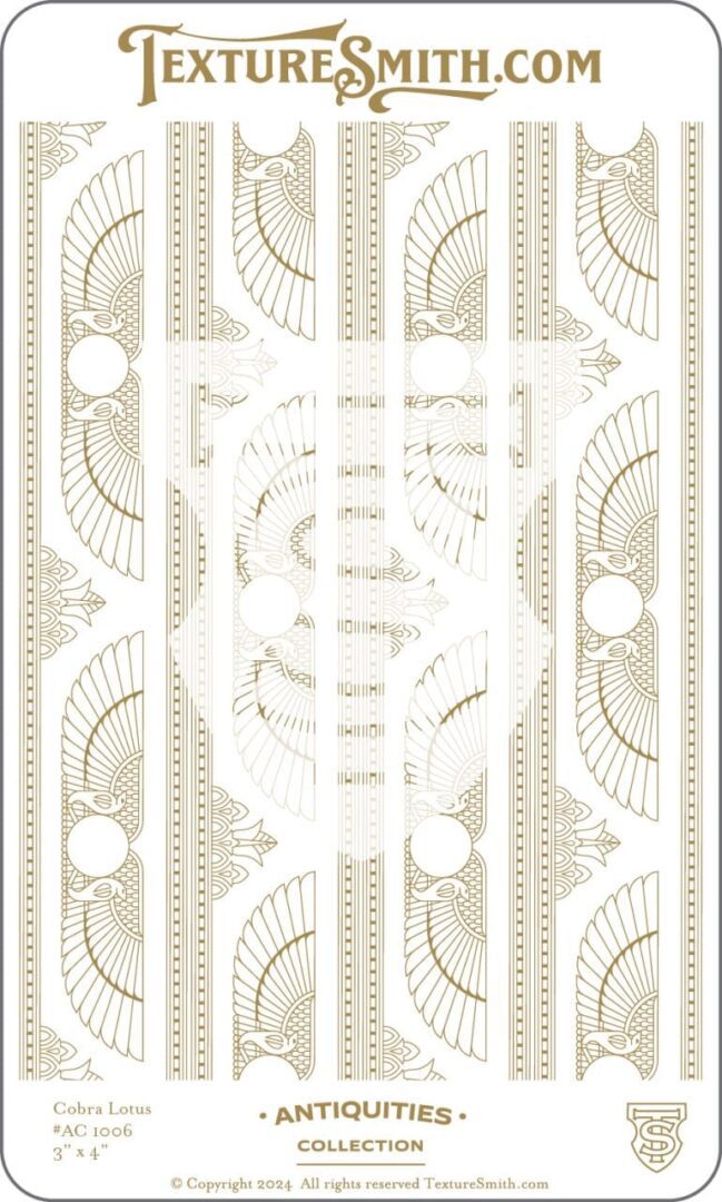 Intricate vintage-style lace fabric with geometric and floral patterns.