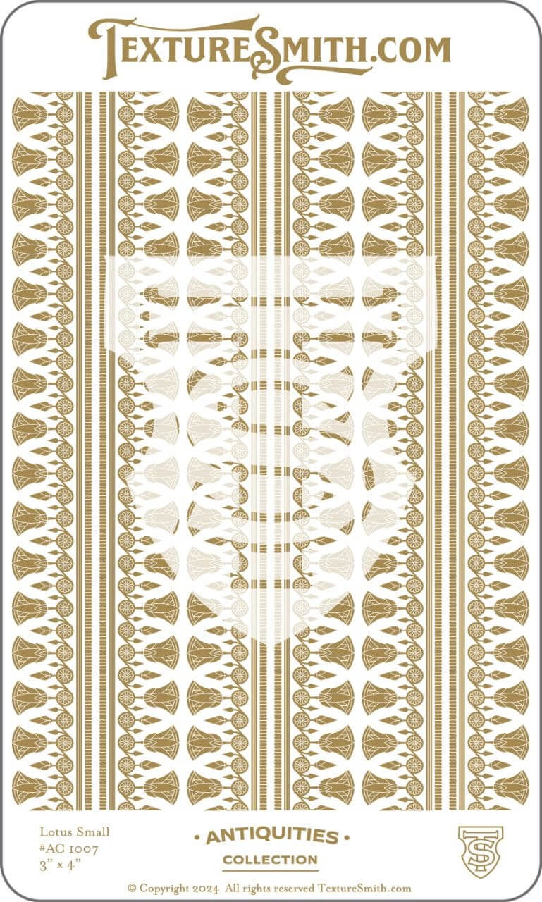 Intricate beige and white geometric pattern with symmetrical designs.