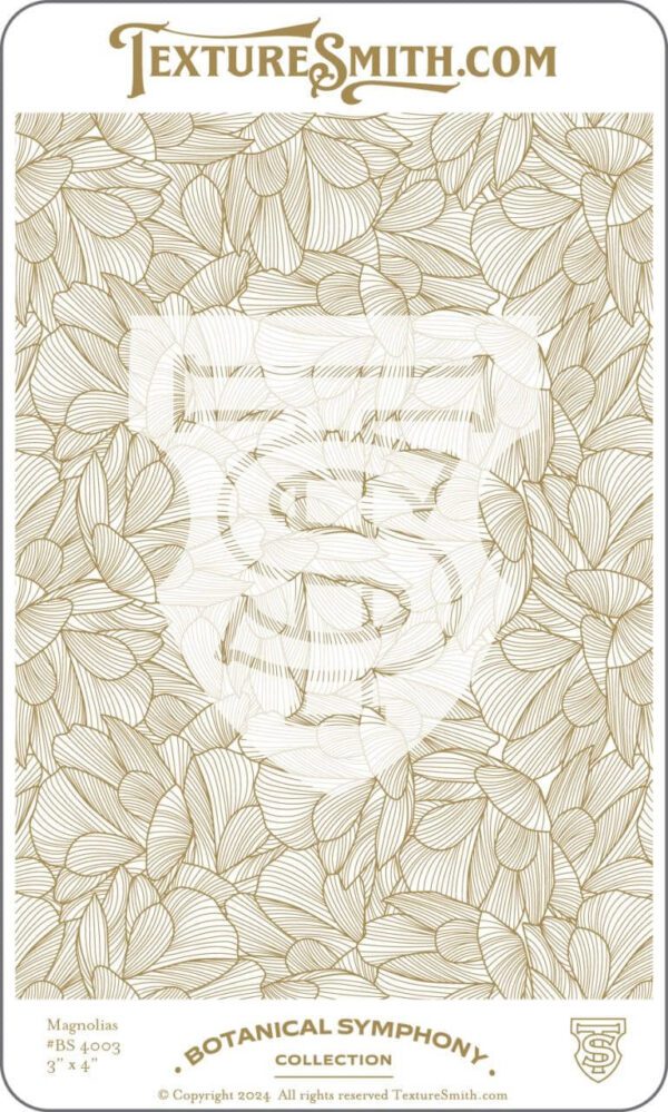 Elegant monogram 'S' on a leafy patterned background.