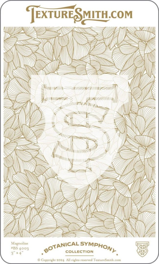 Elegant monogram 'S' on a leafy patterned background.