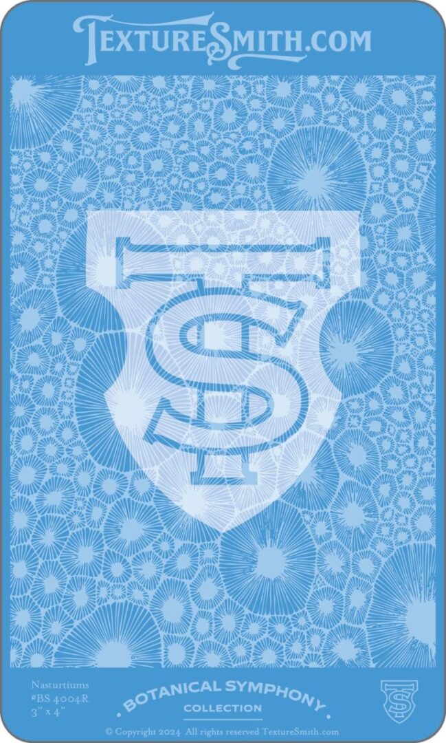 Blue emblem with stylized 'TS' letters surrounded by bubbles and stars.