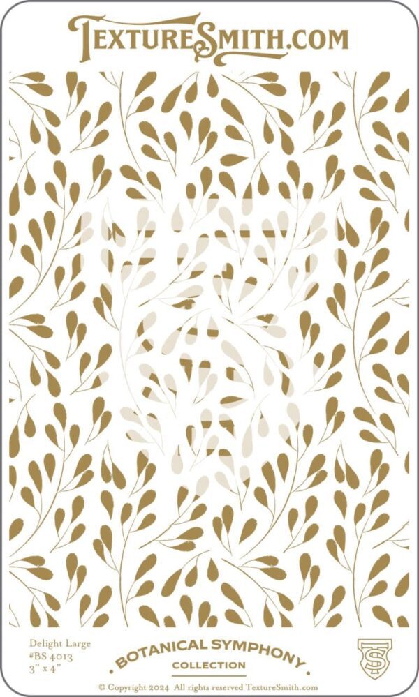 Elegant brown leaf pattern on a white background.