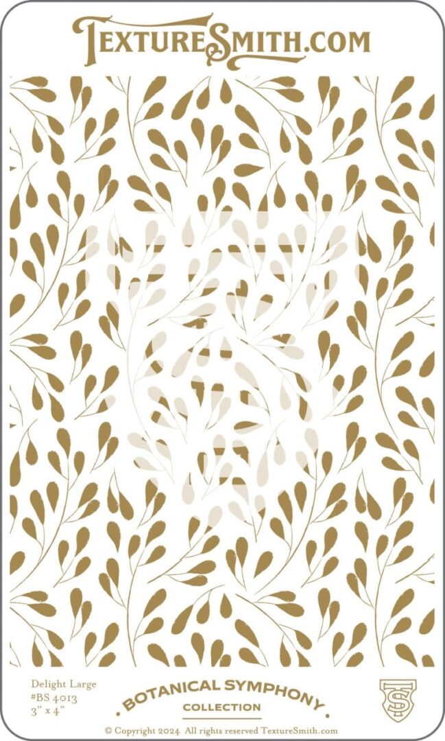 Elegant brown leaf pattern on a white background.