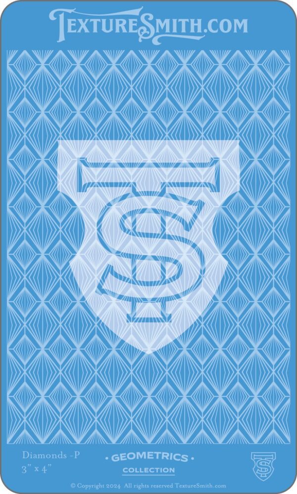 Blue textured background with a white emblem featuring stylized letters.