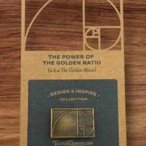 The Golden Ratio Antique Brass Pin Laser Cut Texture Paper Card