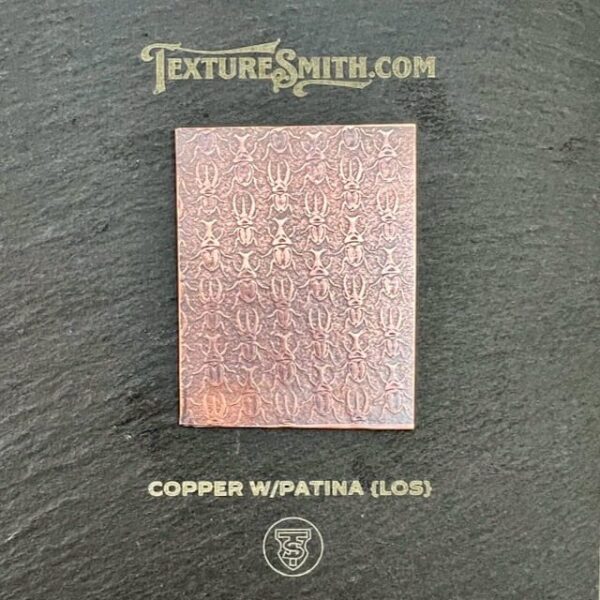 Copper patina texture with aged, oxidized look.