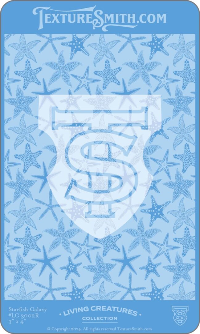 Stylized shield with interlocking letters 'T' and 'S' on a blue star-patterned background.
