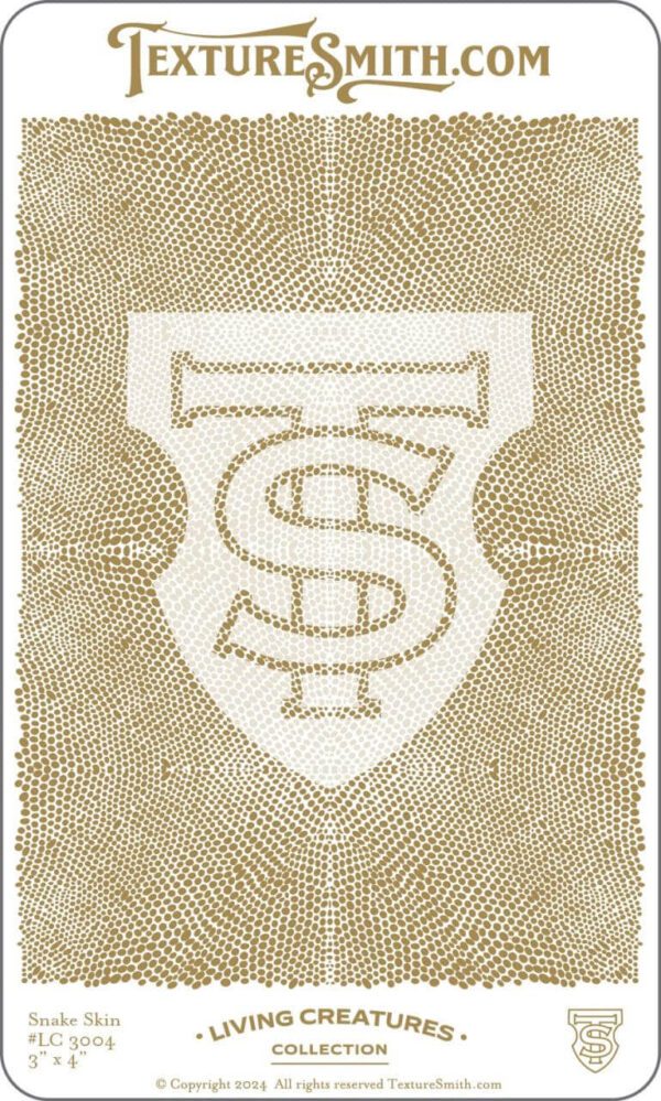 An intricate design featuring intertwined letters on a textured background.