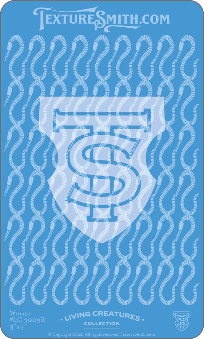 Blue patterned background with a shield emblem containing intertwined letters.