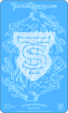 Blue shield logo with hands forming a pattern in the background.