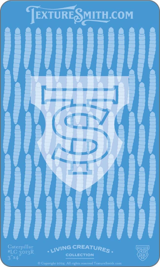 Blue fabric with a shield and 'S' emblem pattern.