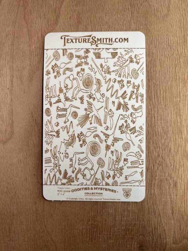 A card with illustrated insects and arachnids on a wooden surface.