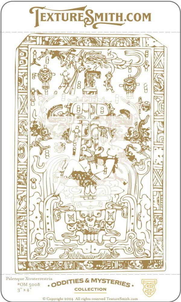 Ancient Mayan stucco relief depicting mythological figures and symbols in intricate detail.