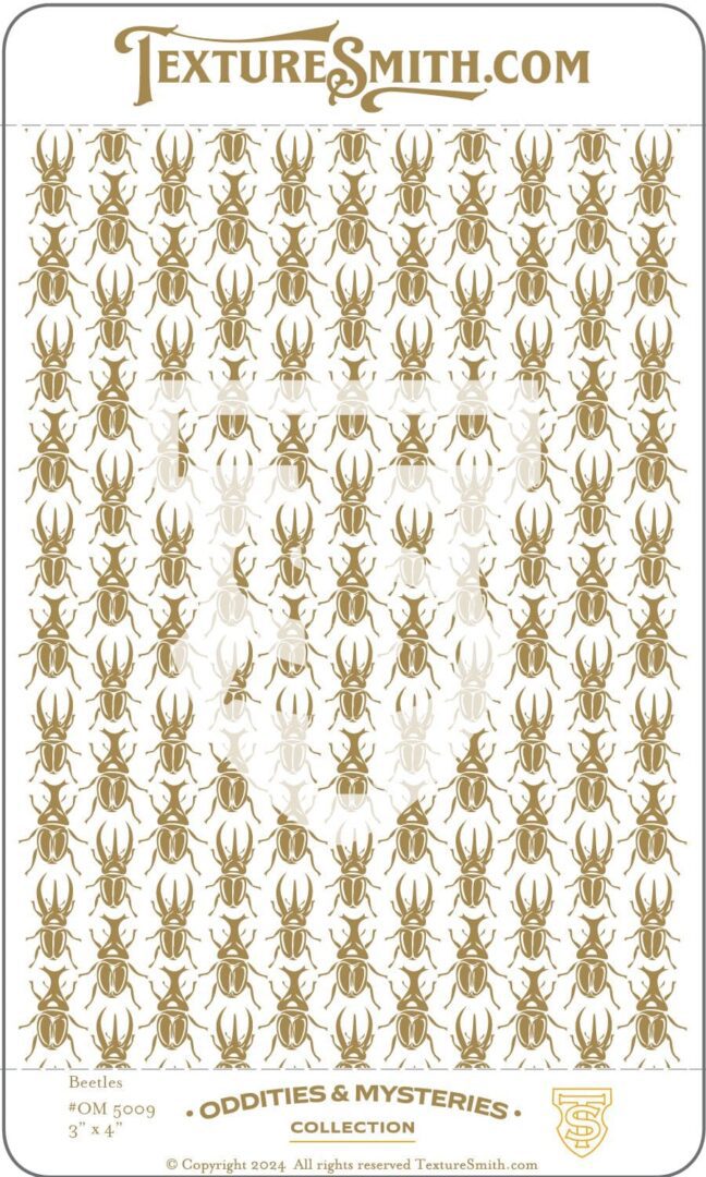 Pattern of brown ants forming the number 10 on a white background.