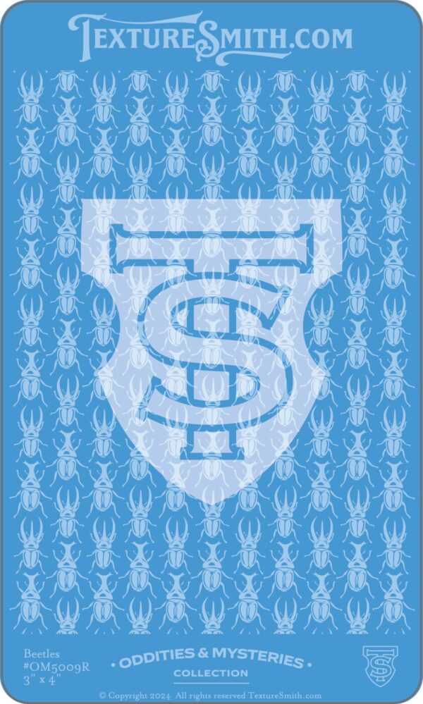 Blue shield logo with intertwined letters on a patterned background.