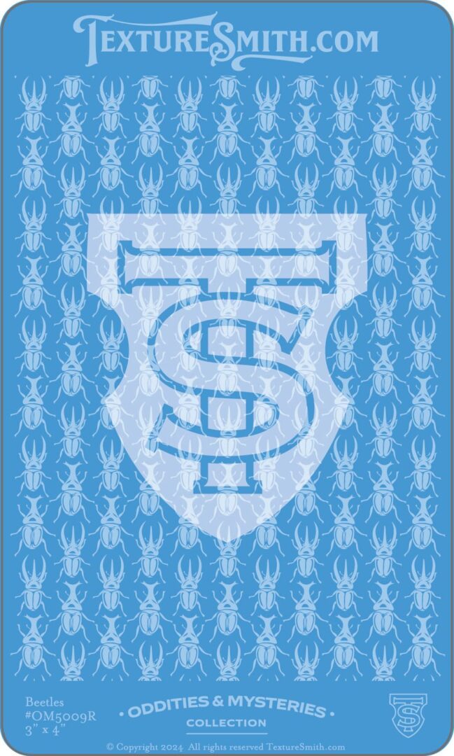 Blue shield logo with intertwined letters on a patterned background.