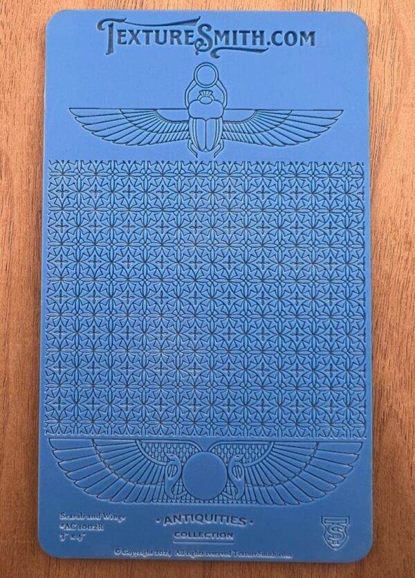 Scarab & Wings AC1002 – Metal Clay and Polymer Clay Rubber Texture Mat