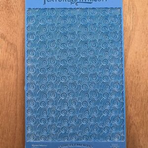 Blue plastic sheet with embossed patterns, labeled John Hancock.