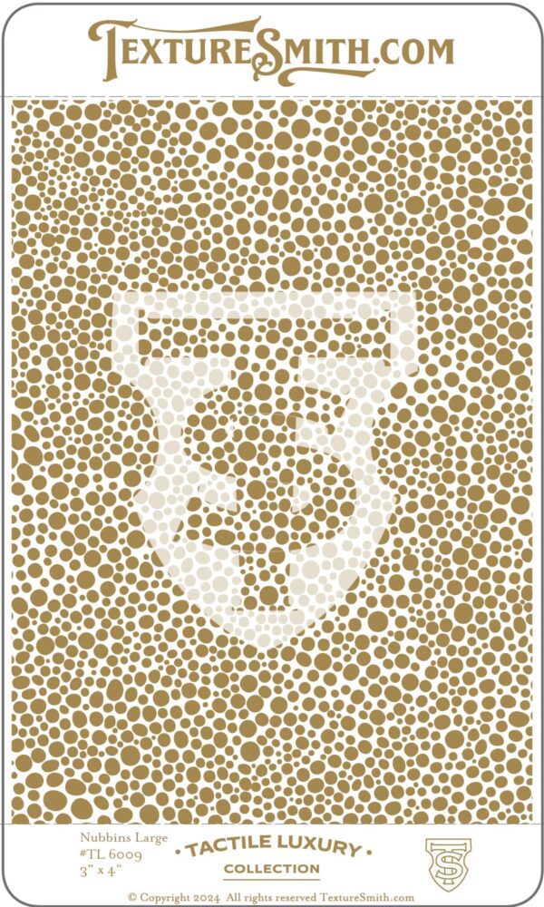 A mosaic of brown dots forming a white abstract shape resembling a face.