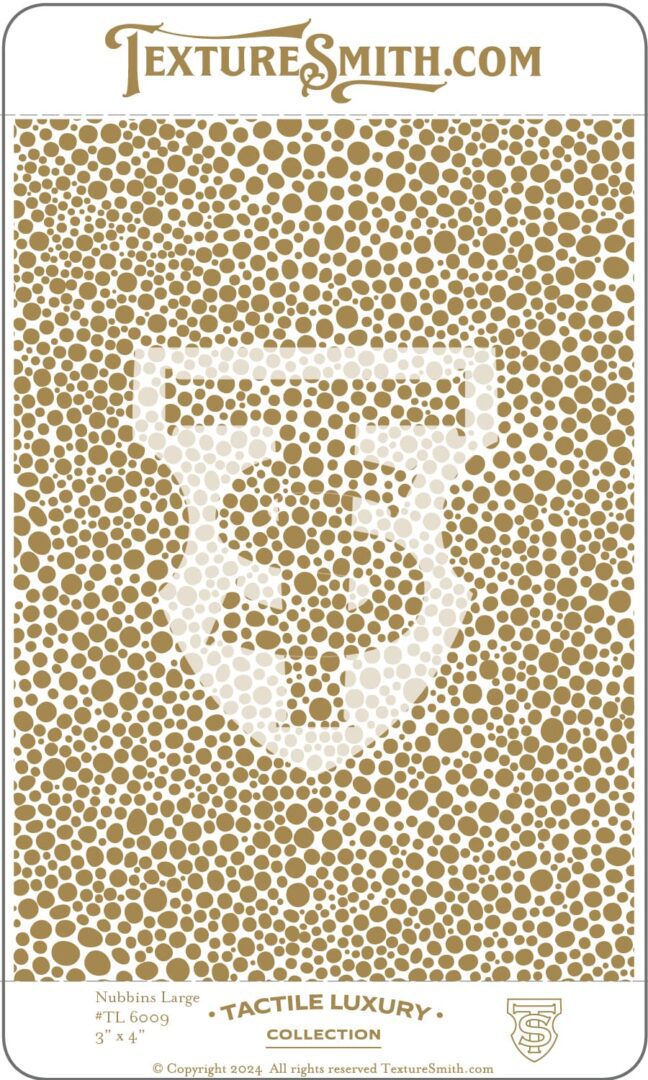 A mosaic of brown dots forming a white abstract shape resembling a face.