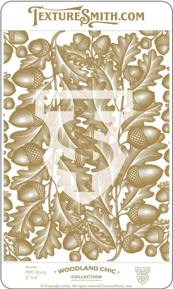 Artistic design featuring a central emblem surrounded by intricate foliage patterns.