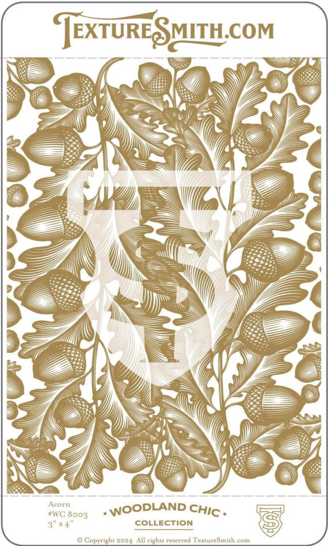 Artistic design featuring a central emblem surrounded by intricate foliage patterns.