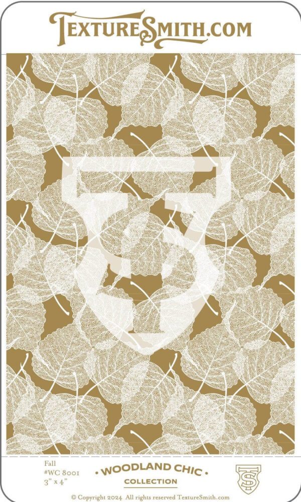 Stylized graphic with abstract leaf patterns and a bold number 5.