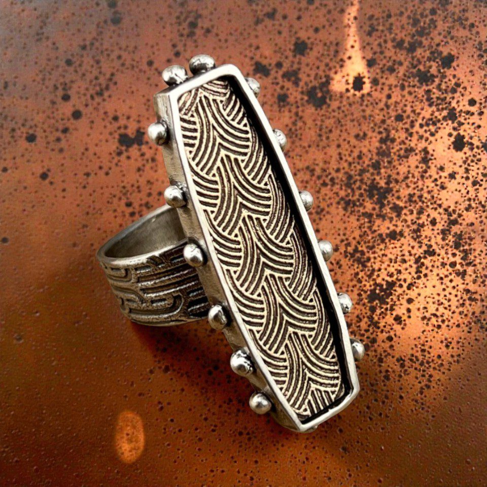 Metal Clay Ring with Texture