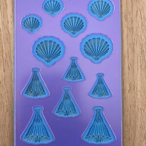 Purple silicone seashell mold tray