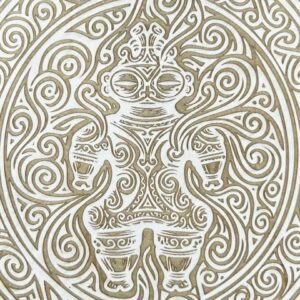 Japanese Dogu - Paper Texture Card