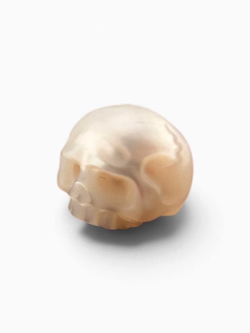 Pearl skull white half jaw